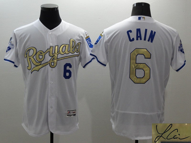 Lorenzo Cain Kansas City Royals white jersey