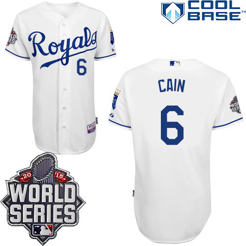 Lorenzo Cain Kansas City Royals white jersey