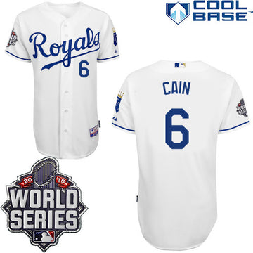 Lorenzo Cain Kansas City Royals white jersey