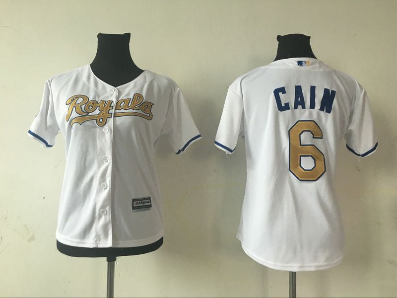 Lorenzo Cain Kansas City Royals white jersey