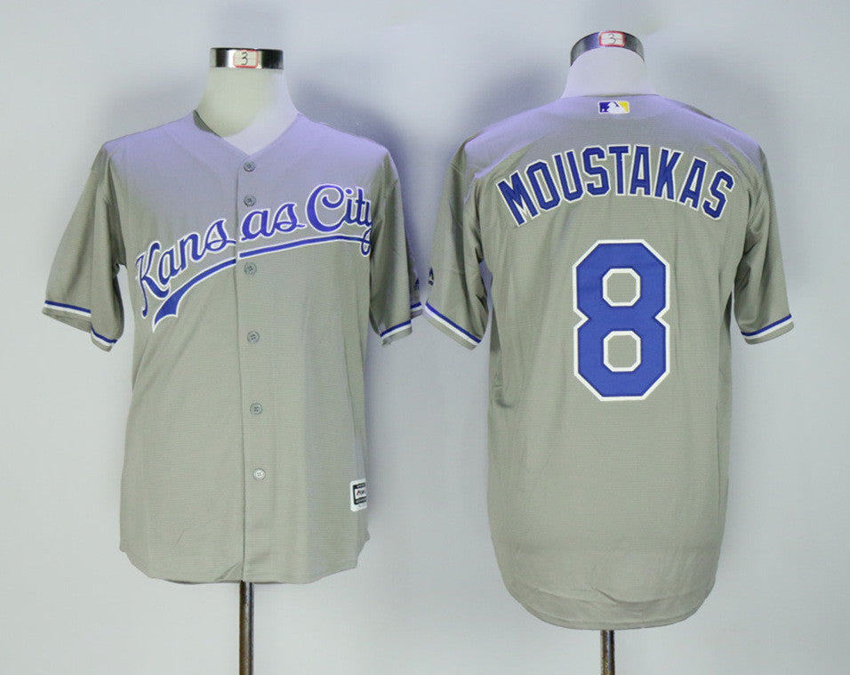 Mike Moustakas Kansas City Royals gray jersey