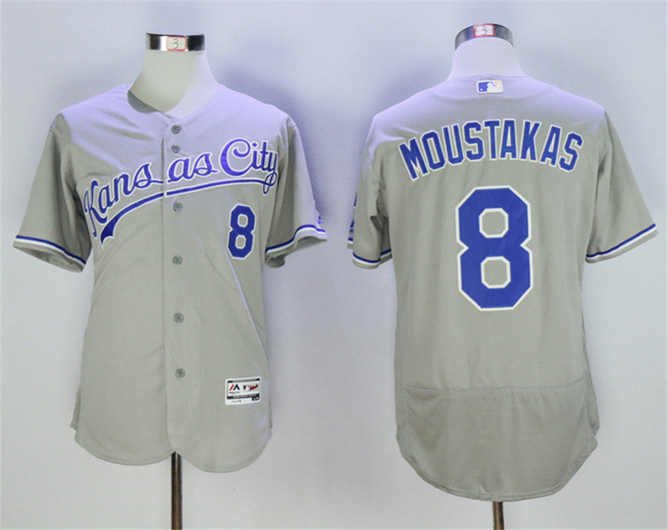 Mike Moustakas Kansas City Royals gray jersey