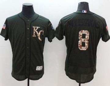 Mike Moustakas Kansas City Royals green Salute To Service jersey