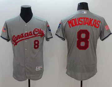 Mike Moustakas Kansas City Royals grey Fashion jersey