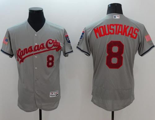 Mike Moustakas Kansas City Royals grey Fashion jersey