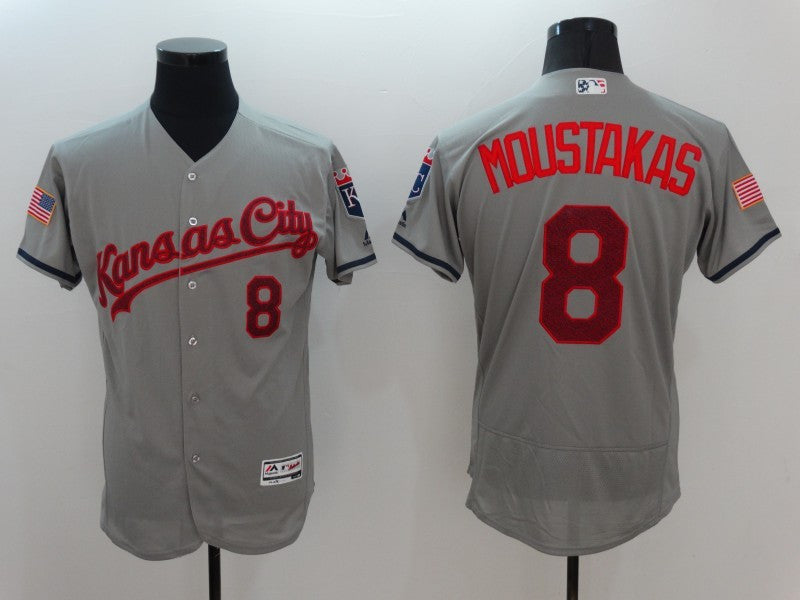 Mike Moustakas Kansas City Royals grey Fashion jersey