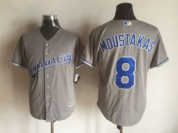 Mike Moustakas Kansas City Royals grey jersey