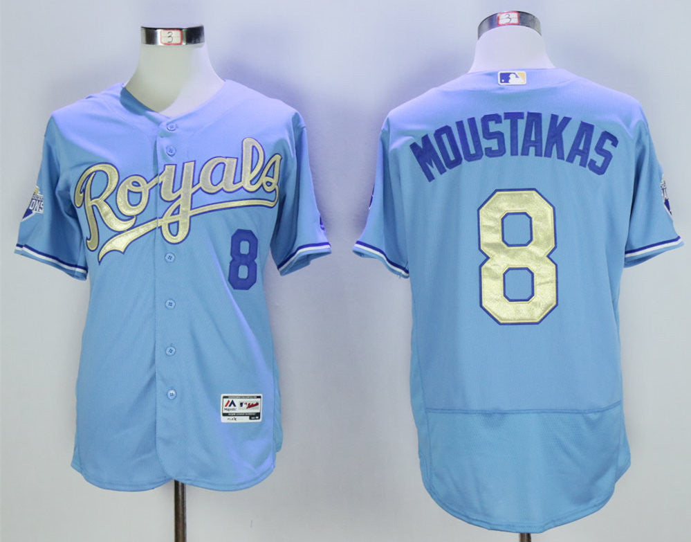 Mike Moustakas Kansas City Royals blue jersey