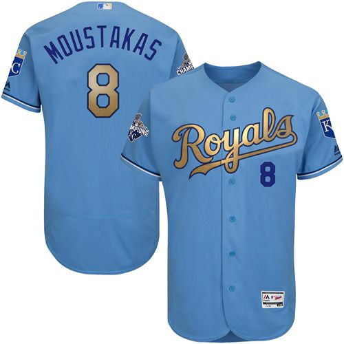 Mike Moustakas Kansas City Royals blue Authentic jersey