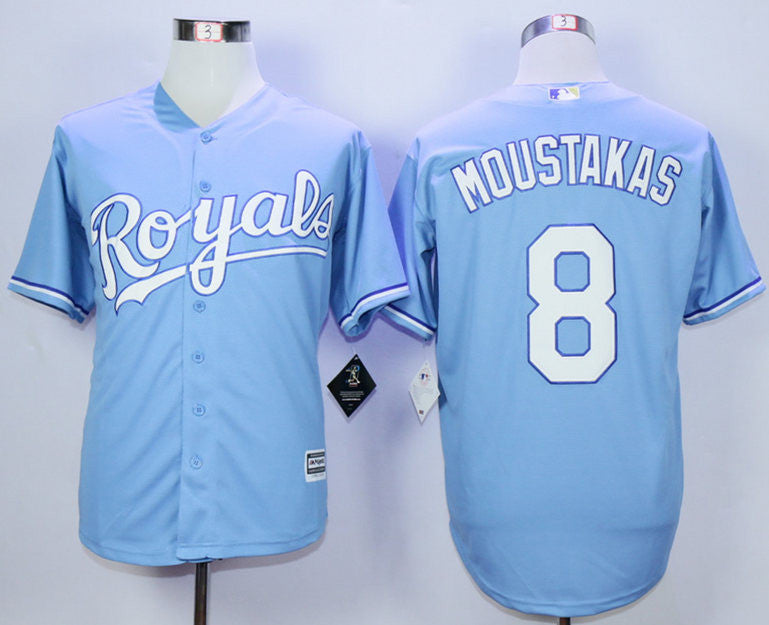 Mike Moustakas Kansas City Royals blue jersey