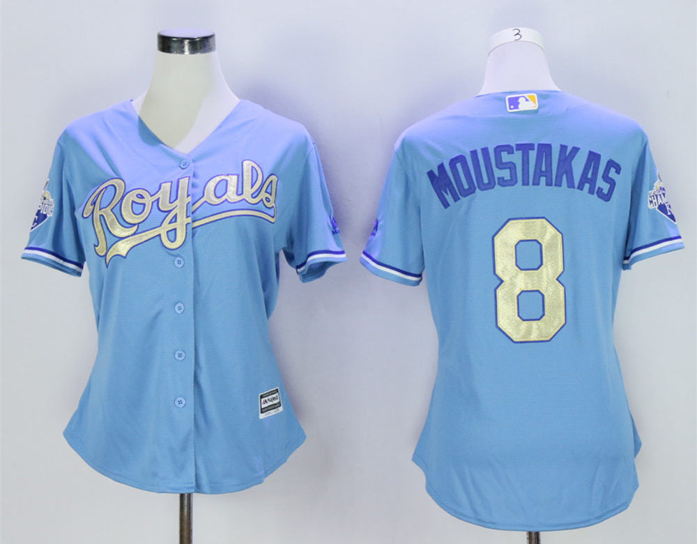 Mike Moustakas Kansas City Royals blue jersey