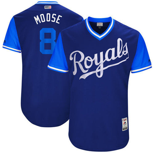 Mike Moustakas Moose Majestic Kansas City Royals royal jersey