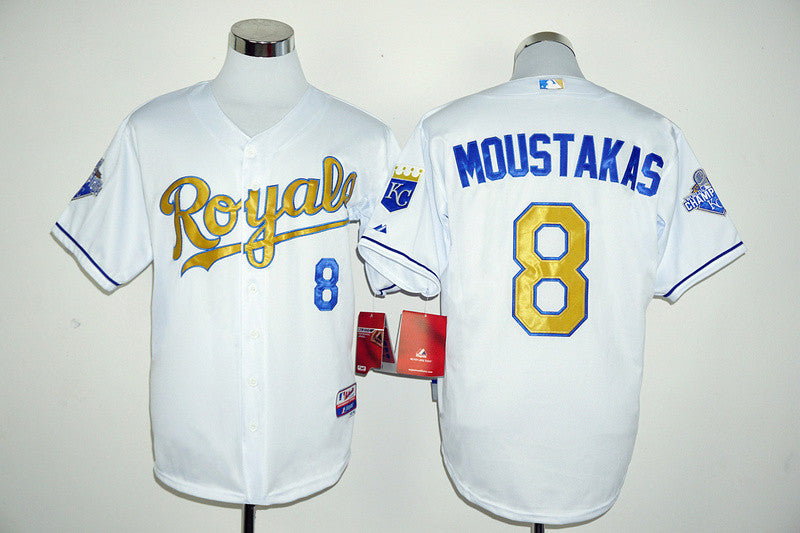 Mike Moustakas Kansas City Royals white jersey