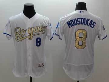 Mike Moustakas Kansas City Royals white jersey