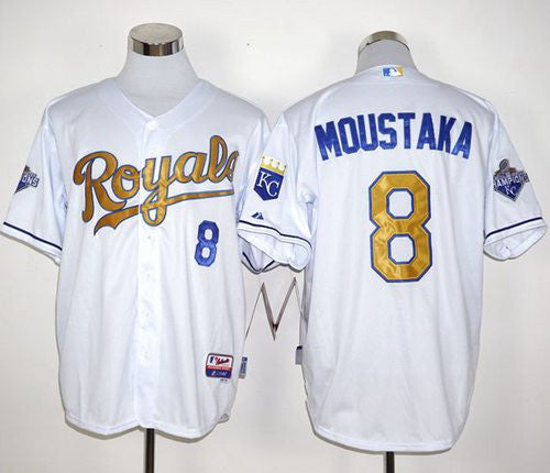 Mike Moustakas Kansas City Royals white jersey