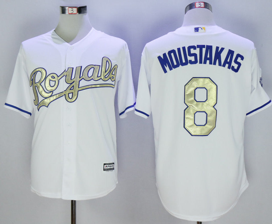 Mike Moustakas Kansas City Royals white jersey