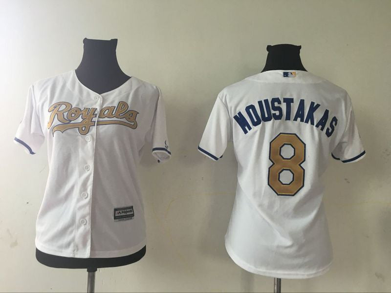 Mike Moustakas Kansas City Royals white jersey