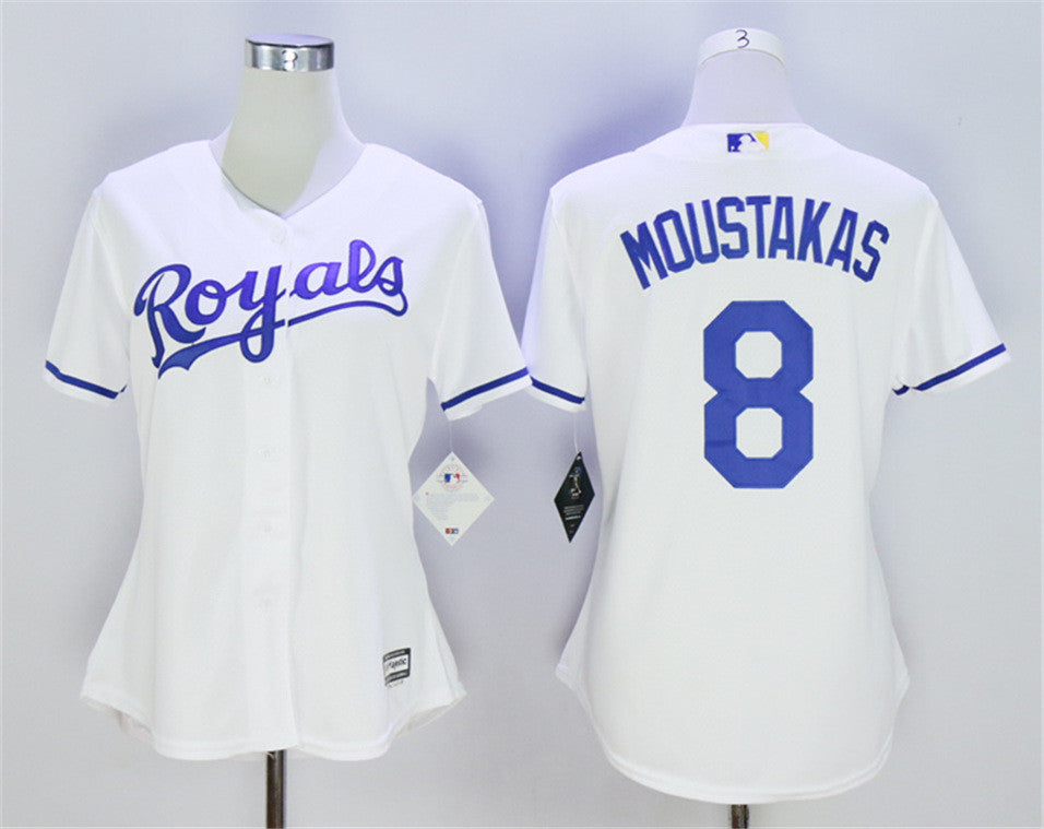 Mike Moustakas Kansas City Royals white jersey