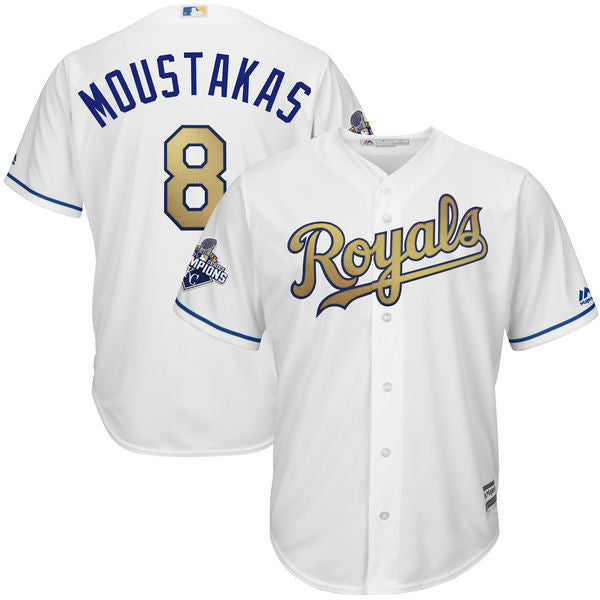 Mike Moustakas Kansas City Royals white jersey