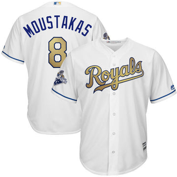 Mike Moustakas Kansas City Royals white jersey
