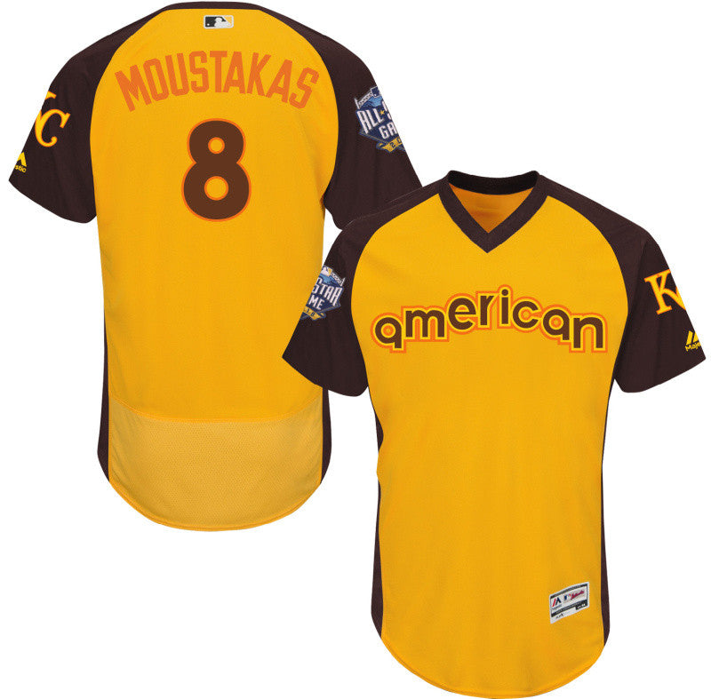 Mike Moustakas Kansas City Royals yellow All-Star jersey