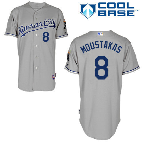 Moustakas Kansas City Royals grey jersey