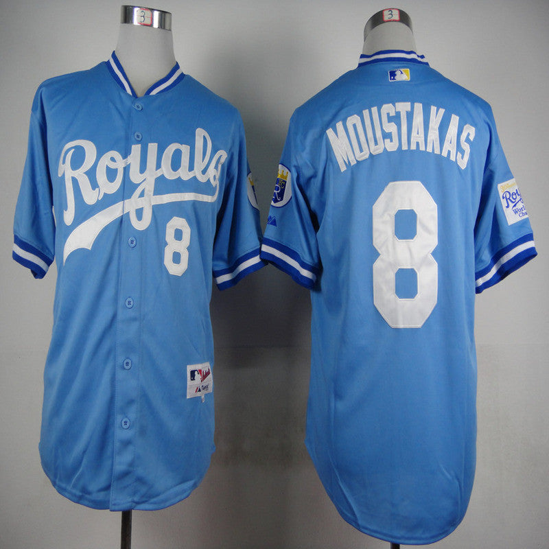 Moustakas Kansas City Royals blue jersey