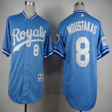 Moustakas Kansas City Royals blue jersey