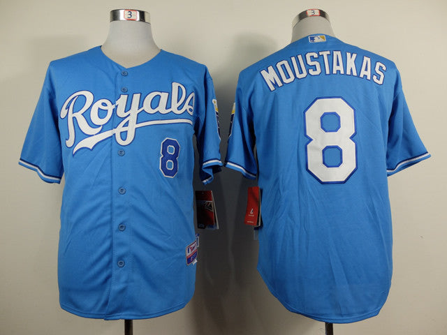 Moustakas Kansas City Royals blue jersey