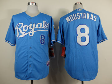 Moustakas Kansas City Royals blue jersey