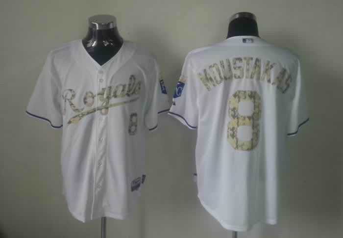 Moustakas White Kansas City Royals camo Camo jersey