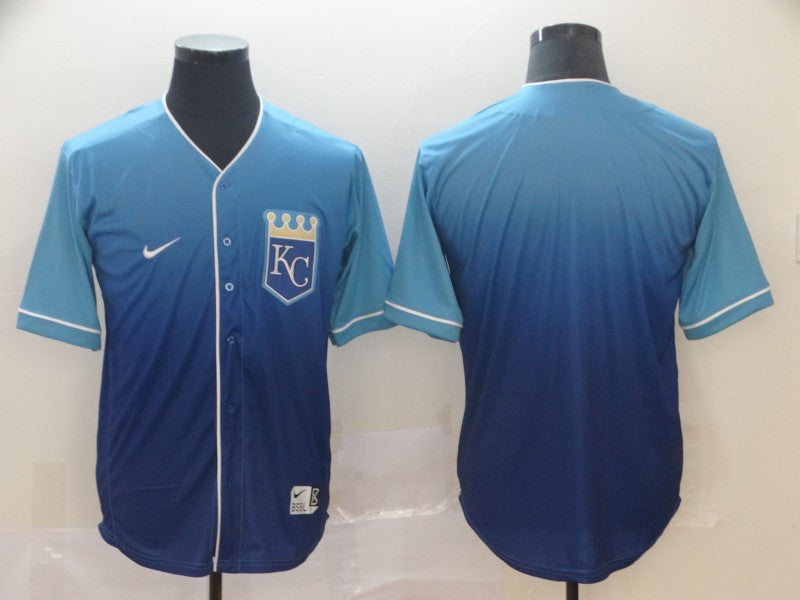 Custom Kansas City Royals blue Fashion jersey