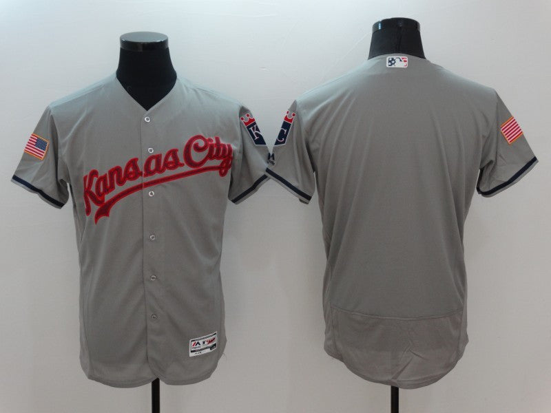 Custom Kansas City Royals grey Fashion jersey