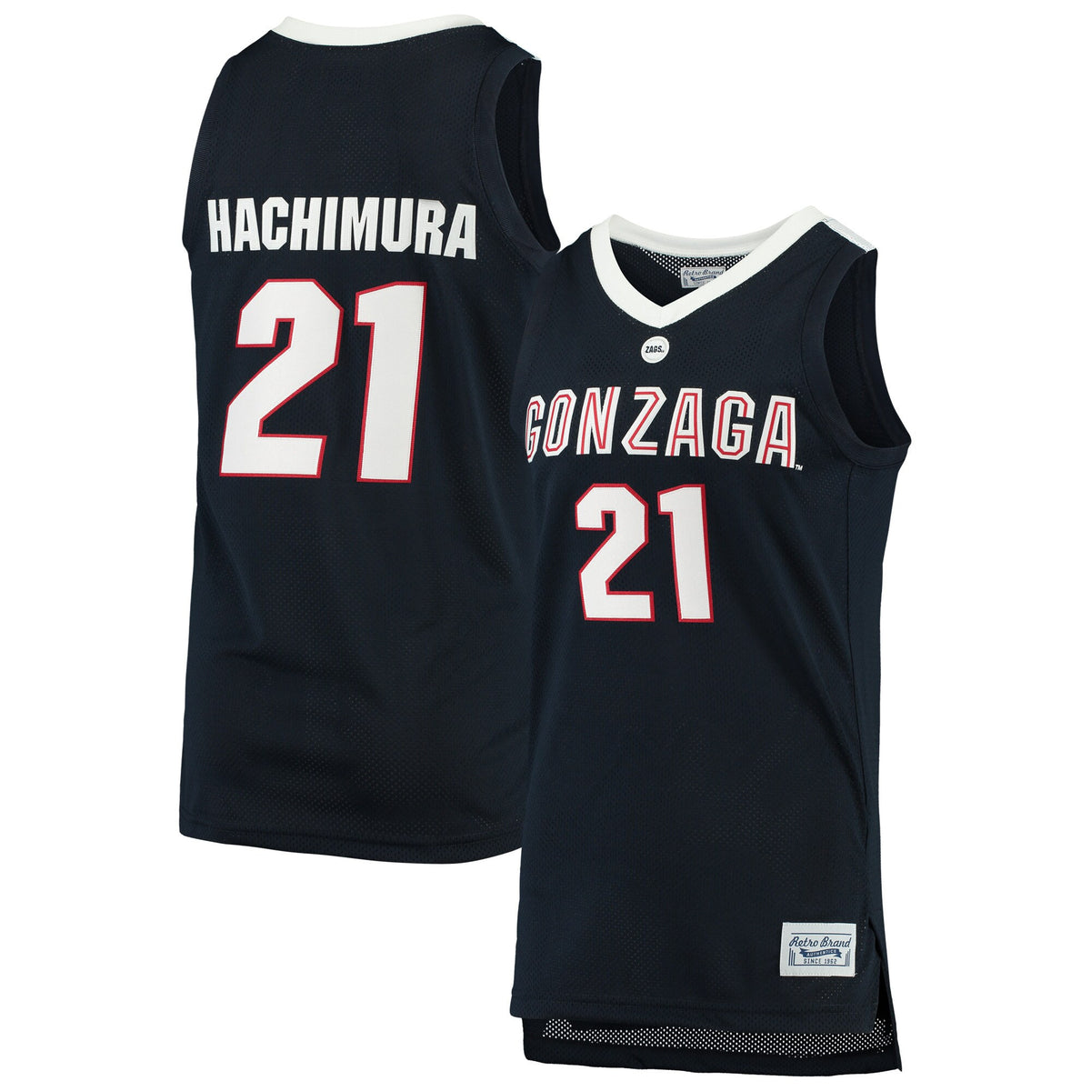 Rui Hachimura Original Gonzaga Bulldogs navy Retro jersey