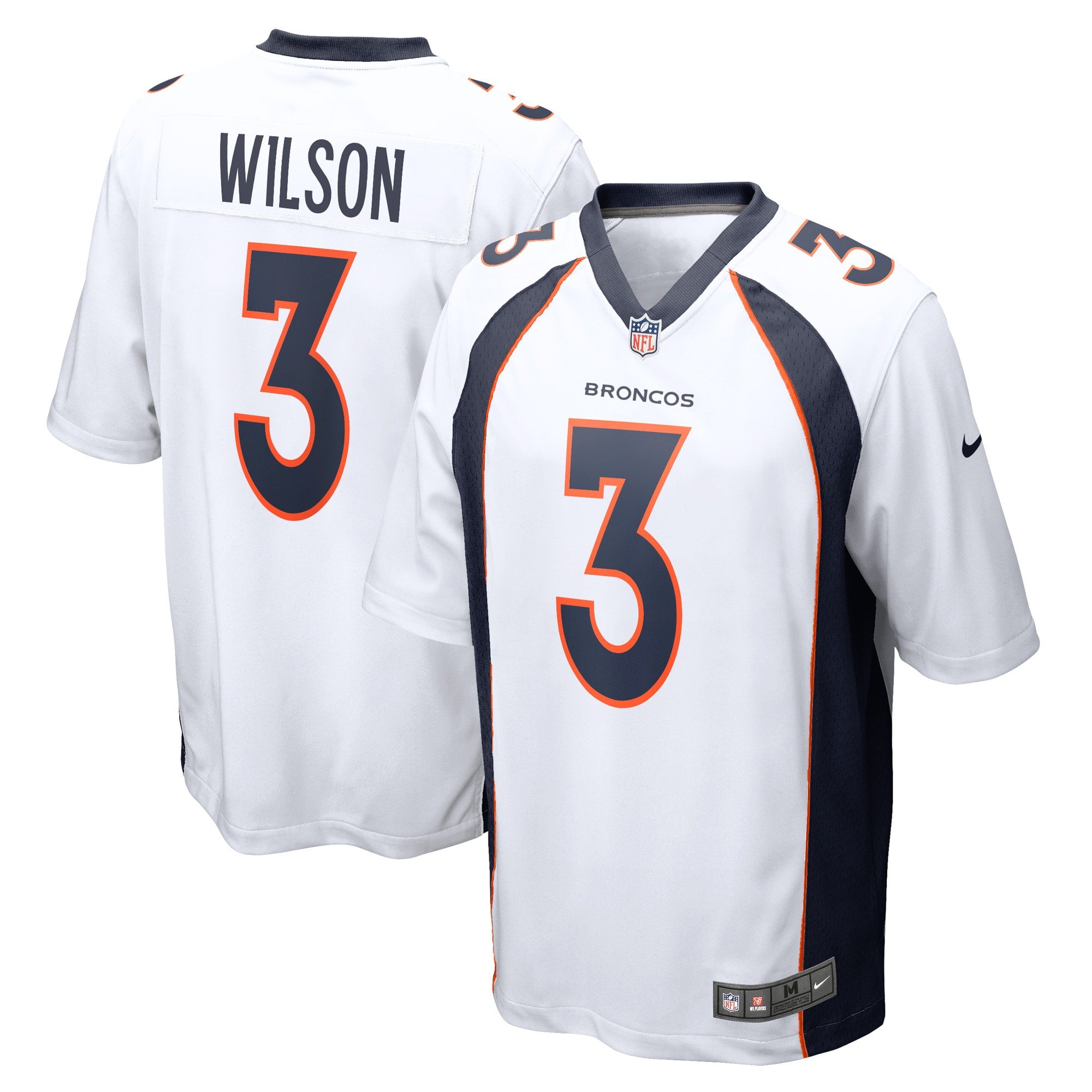 Russell Wilson Denver Broncos white jersey