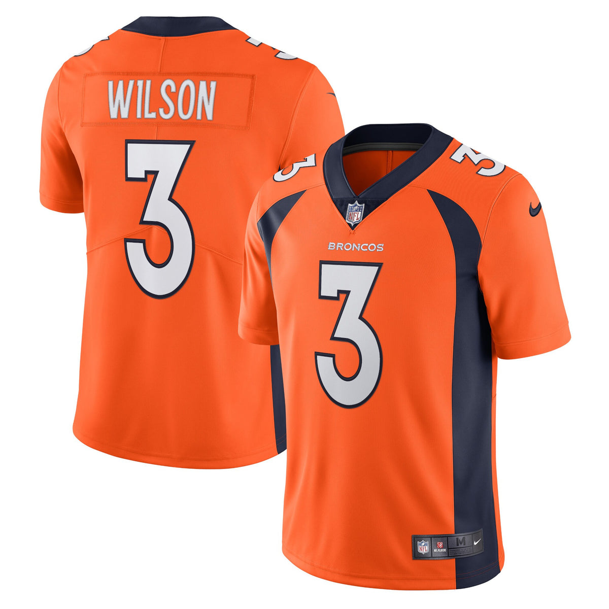 Russell Wilson Denver Broncos orange Vapor jersey
