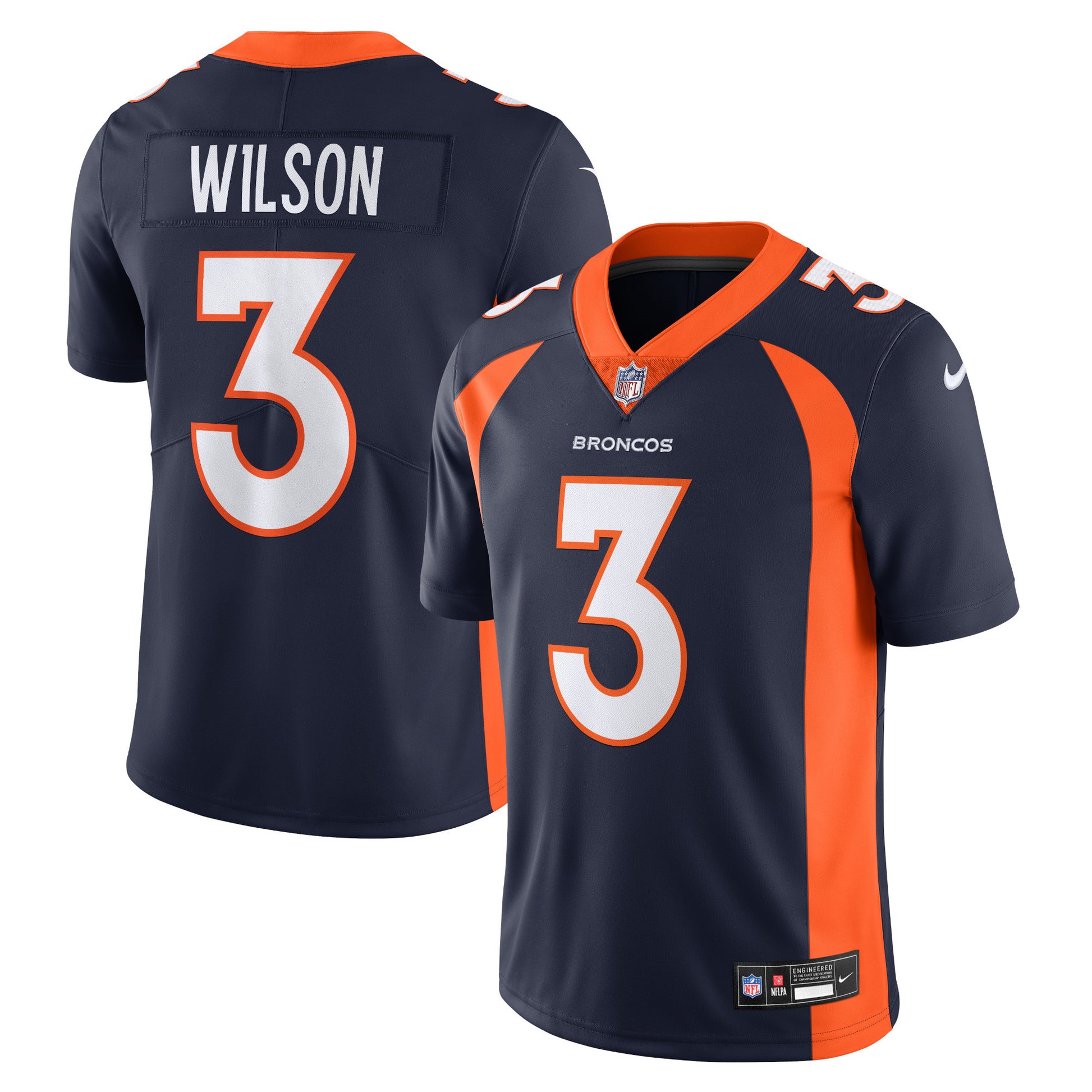Russell Wilson Denver Broncos navy Vapor jersey