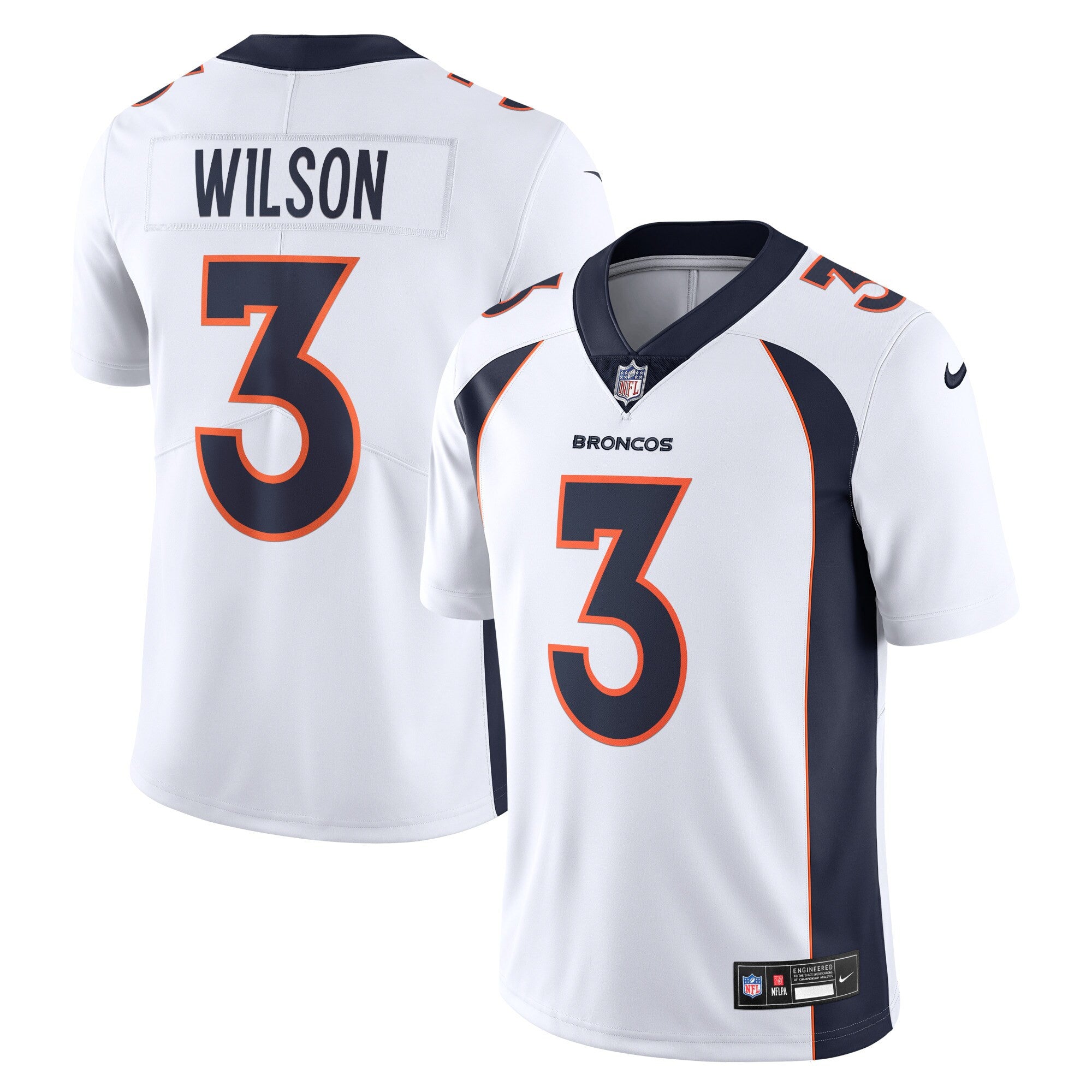Russell Wilson Denver Broncos white Vapor jersey
