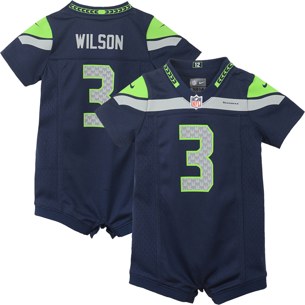 Russell Wilson Romper Seattle Seahawks navy jersey
