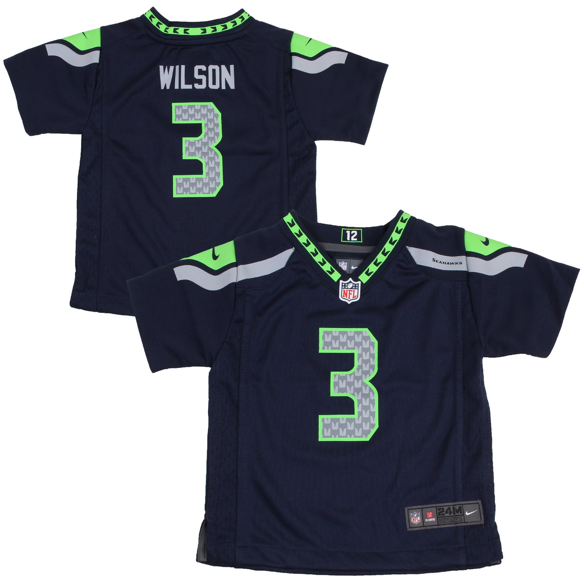 Russell Wilson Seattle Seahawks navy jersey