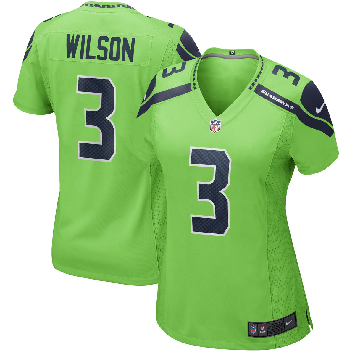 Russell Wilson Seattle Seahawks neon Alternate jersey