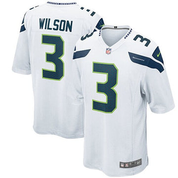 Russell Wilson Seattle Seahawks white jersey