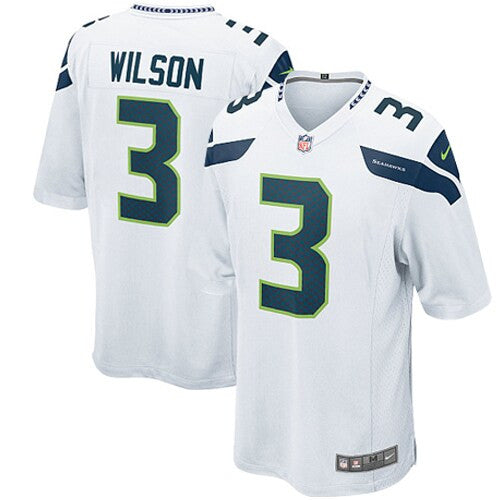 Russell Wilson Seattle Seahawks white jersey