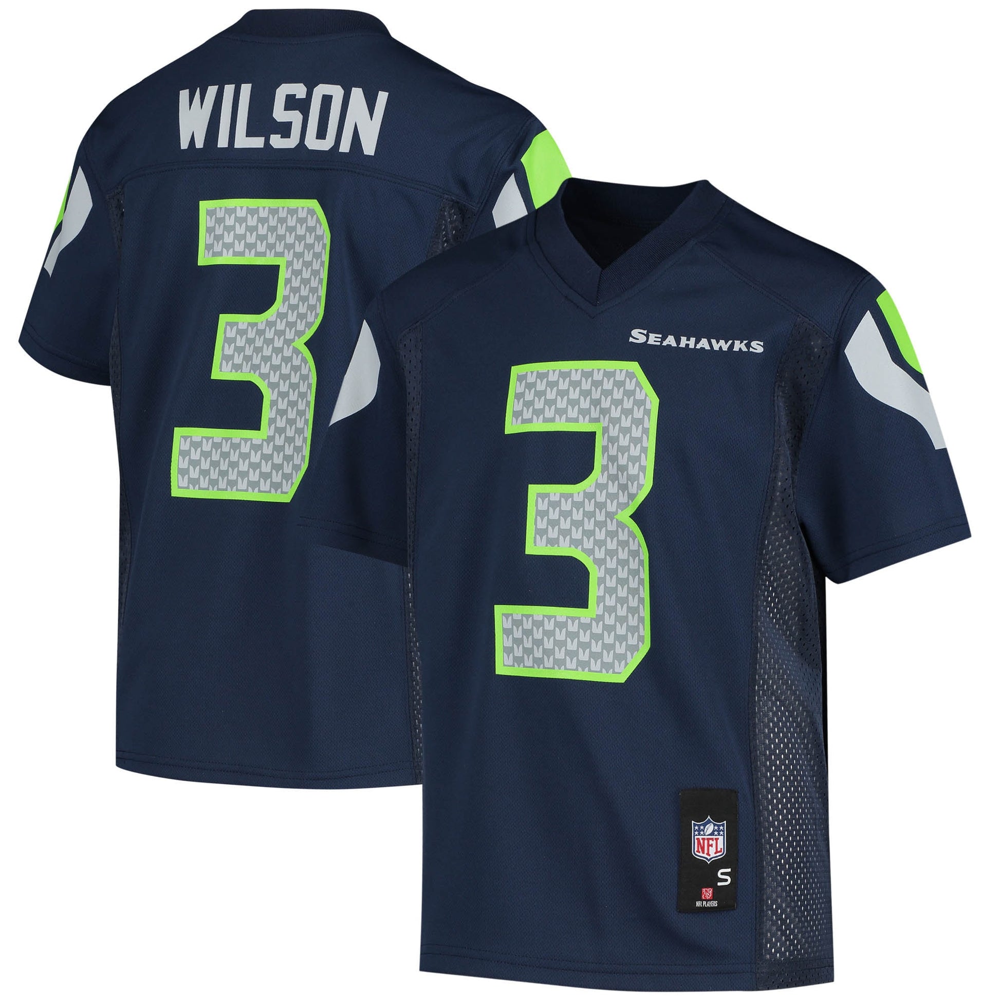 Russell Wilson College Seattle Seahawks navy jersey