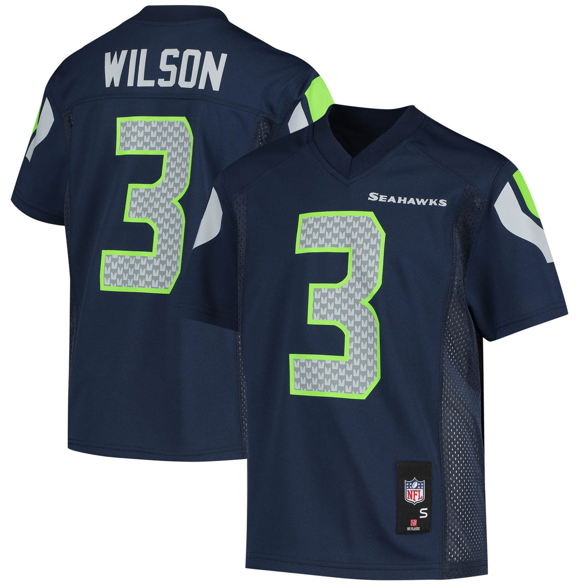 Russell Wilson College Seattle Seahawks navy jersey