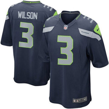 Russell Wilson Seattle Seahawks navy jersey