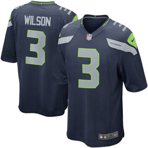 Russell Wilson Seattle Seahawks navy jersey