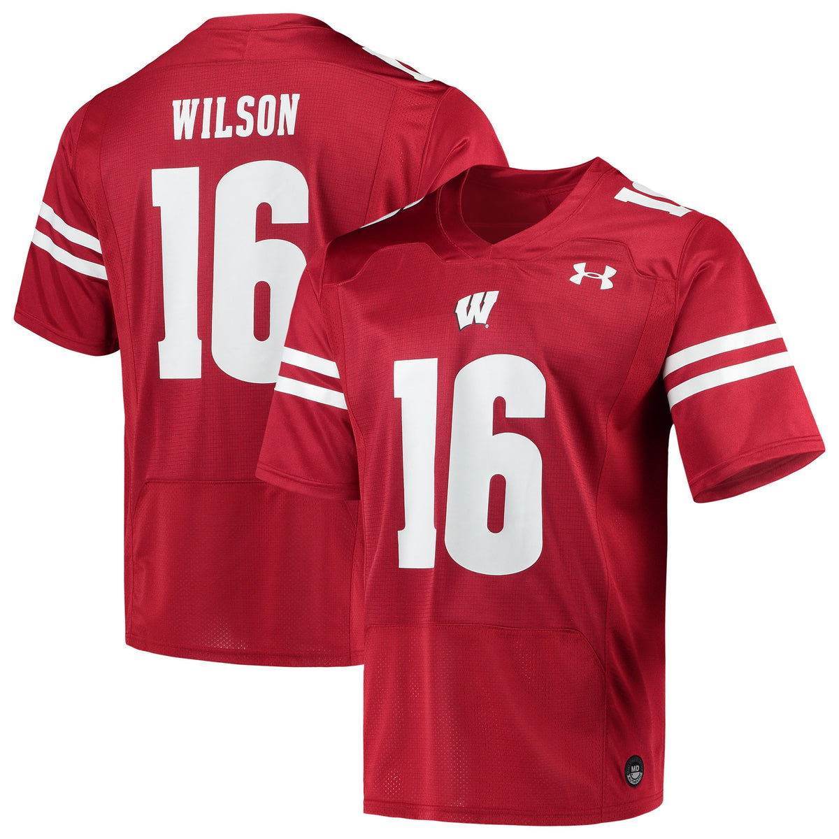 Russell Wilson Under Armour Alumni Wisconsin Badgers red jersey