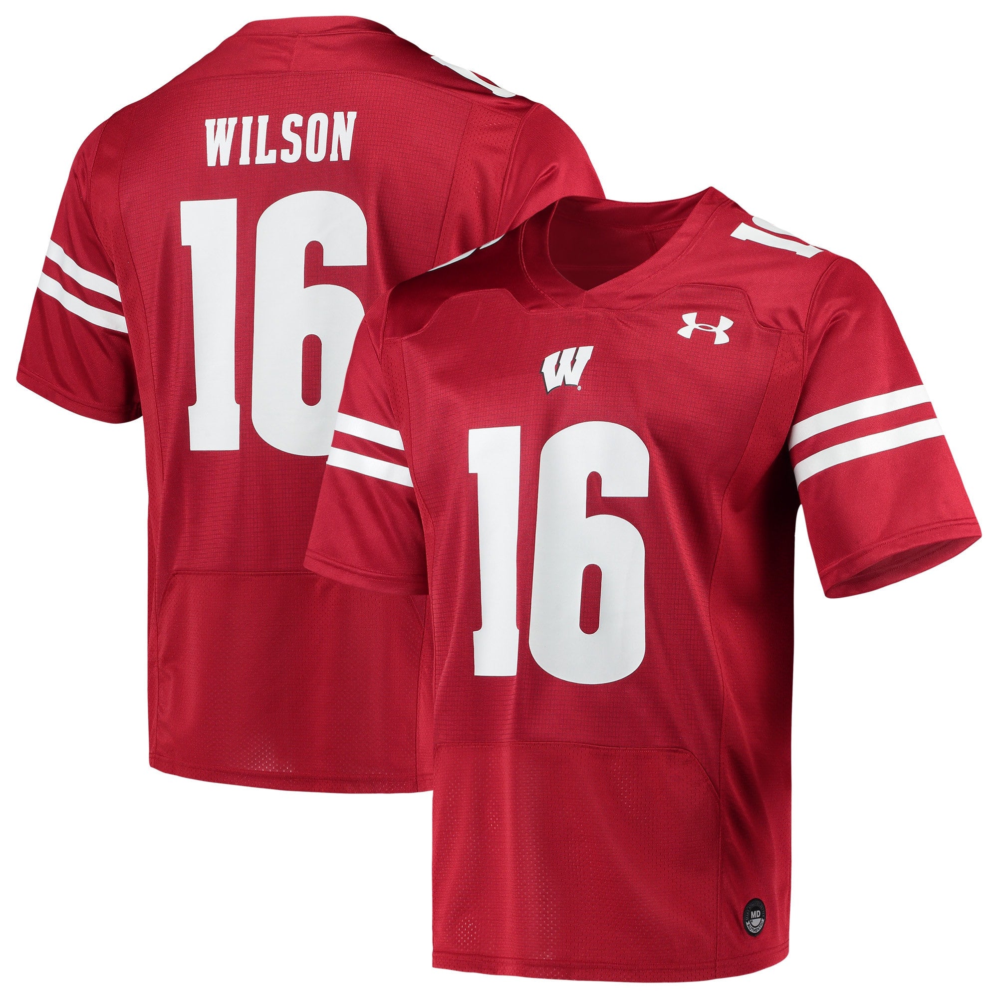 Russell Wilson Under Armour Alumni Wisconsin Badgers red jersey