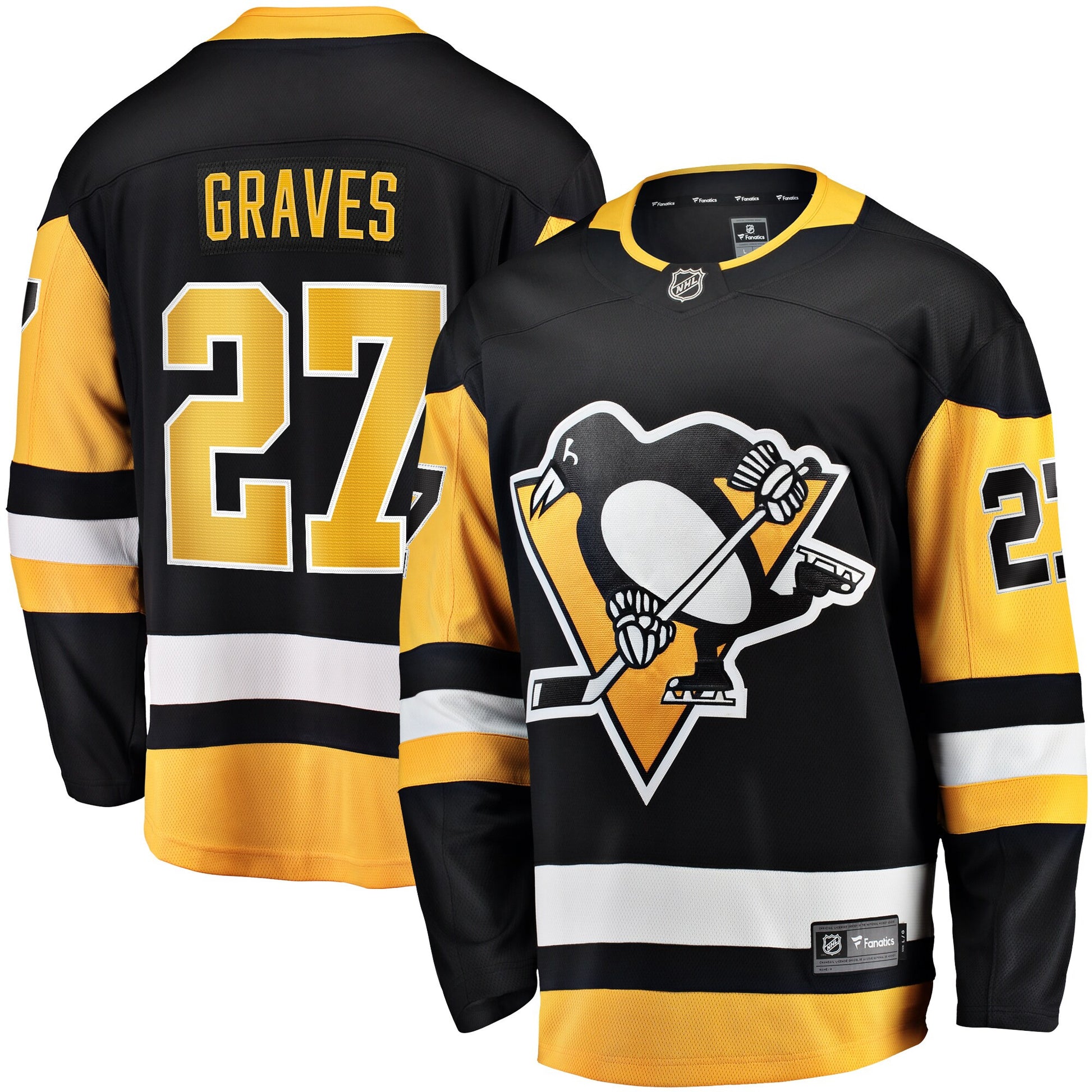 Ryan Graves Pittsburgh Penguins black Home jersey